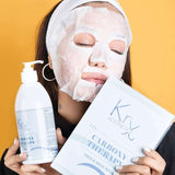 KRX Carboxy Therapy Face & Neck Mask (20 Pairs) + 500ml Soothing Gel | Korean Skincare | Home Use | Available in Pakistan