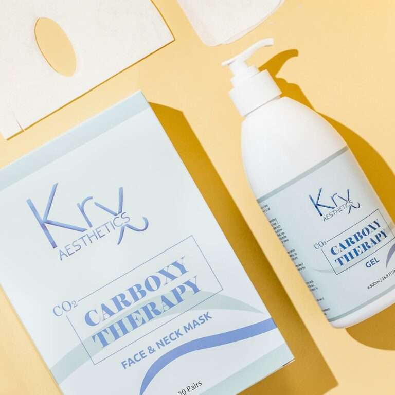 KRX Carboxy Therapy Face & Neck Mask (20 Pairs) + 500ml Soothing Gel | Korean Skincare | Home Use | Available in Pakistan